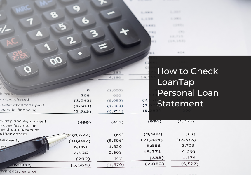 How to check LoanTap personal loan statement